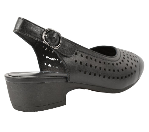 Sandale casual, dama, PASS COLLECTION, X460018A negru, piele naturala